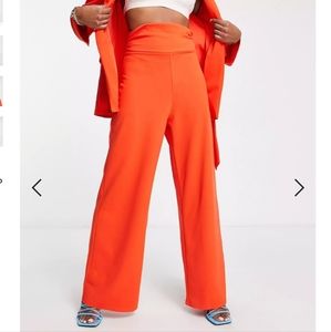 ASOS DESIGN Petite jersey suit super high waist wide leg pants